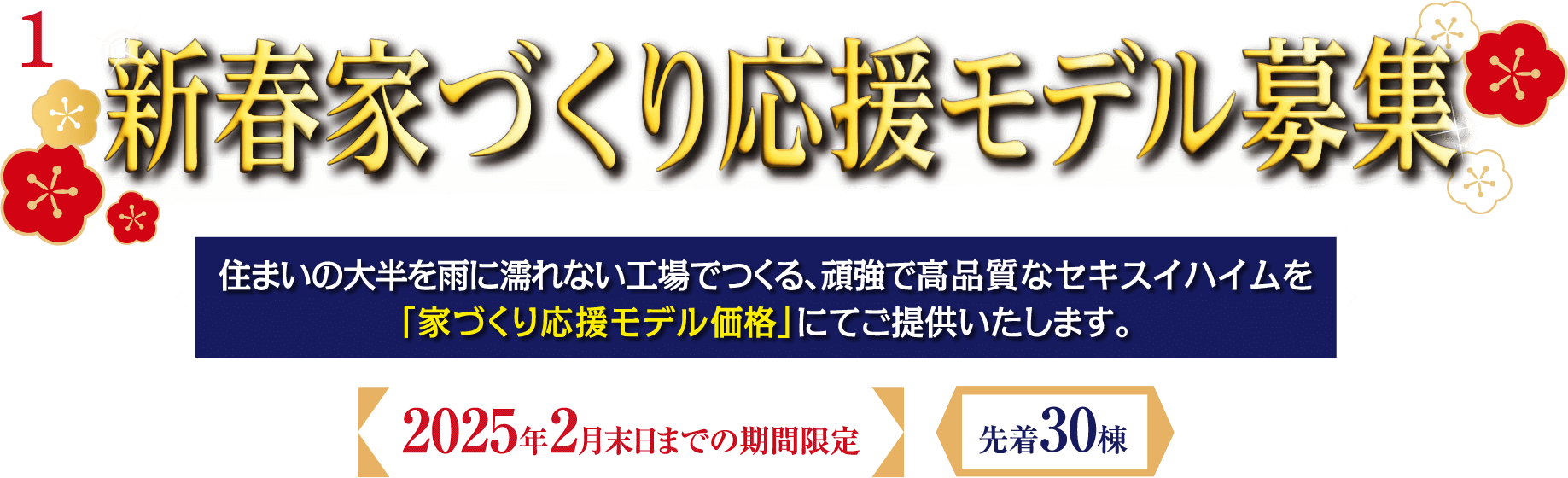 新春家づくり応援モデル募集